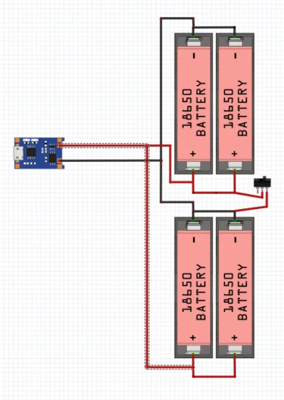 Jacobsky - Chce połączyć 4 baterie 18650. Połączę je po dwie równolegle w celu zwięks...
