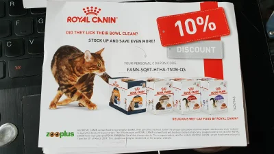 zwolus - W dobre ręce kupon -10% na Royal Canin dla kotów w zooplusie.
Kupon ważny d...