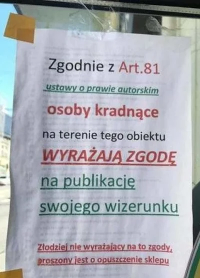 Verbatino - @Stivo75: Najpierw musiałby powiesić karteczkę z podobną klauzulą jak na ...