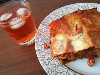 Biebrzanski_Ghul - No to dzisiaj #lasagne wraz z #aperol czyli trochę taka włoszczyzn...