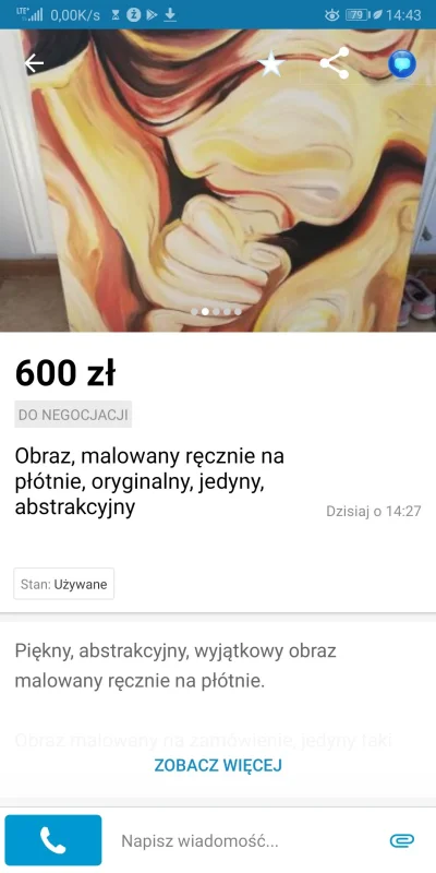 nemesis238 - Może ktoś chce ABSTRAKCYJNY obraz madonny ssącej? ( ͡º ͜ʖ͡º) #olx #hehes...