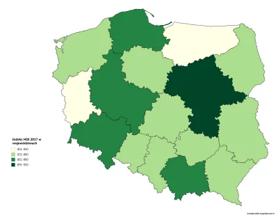 arturo1983 - Wskaźnik rozwoju społecznego (Indeks HDI) w województwach w 2017 roku.
...
