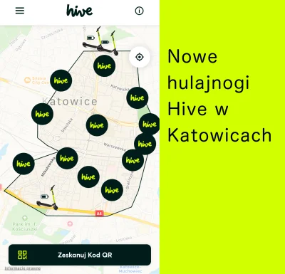 LubieKiedy - Od dziś na ulicach Katowic można zauważyć nowe hulajnogi Hive 
W Łodzi ...