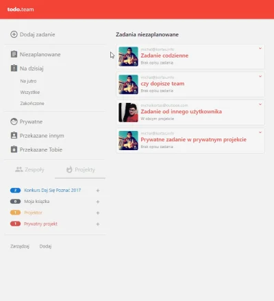 michalkortas - Efekt dzisiejszego dnia w #dajsiepoznac. Prac nad #todoteam ciąg dalsz...