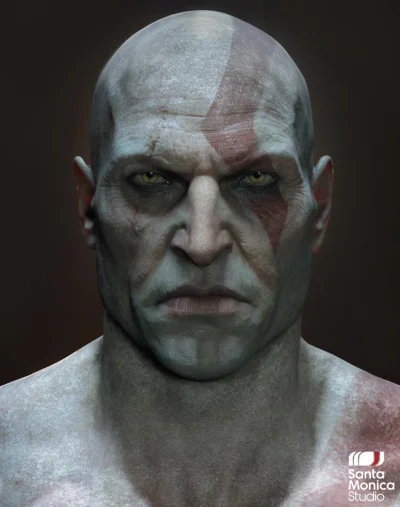 janek_kenaj - Kratos z gry God of War bez brody.

#godofwar #gry #ciekawostki #graf...
