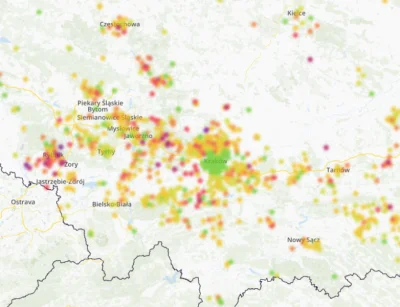 dsn1 - Tak obecnie wygląda jakość powietrza w południowej Polsce. Po wprowadzeniu cał...