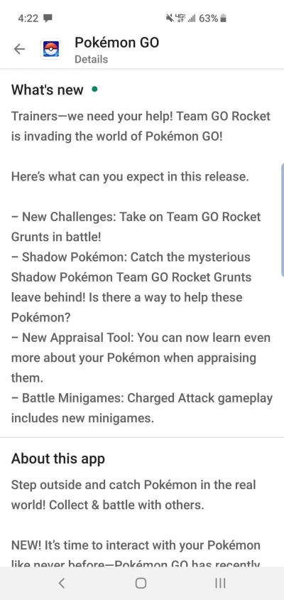 trejn - #pokemongo Nowy update. Będzie pokazywał wkoncu IV w grze.
