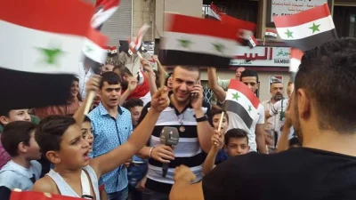 Bonifacy96 - Radość w Aleppo po odbiciu dzielnicy Bani Zeid przez rządowych ( SAA ) z...