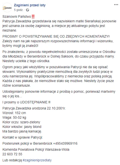 nexiplexi - "Patrycja Zawadzka (przedstawia się nazwiskiem matki Sierańska) ponownie ...