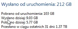 Wapniak - @Roballo: no spoko, jakąś 1/5 tego co ja pobierasz (tylko ja tyle w ciągu m...