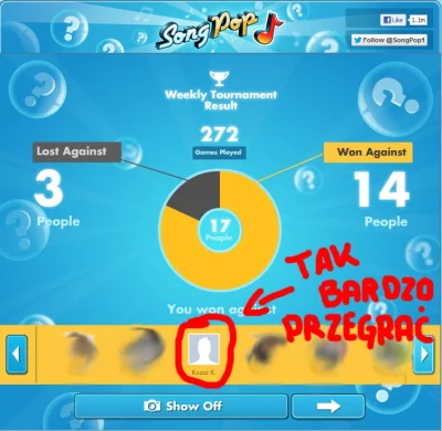 kontra - #tylewygrac #songpop

@Kozzi #tyleprzegrac



Kozzi oficjalnie jest przegran...