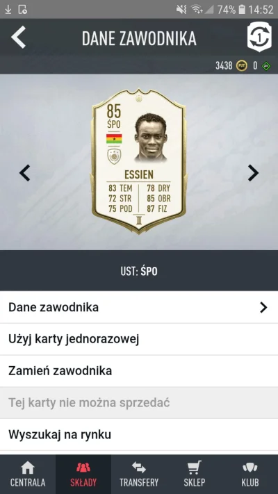 czurczil - Taki pan mi dziś wypadł za sbc o ikonę, wydaje mi się że z futmas Sissoko ...