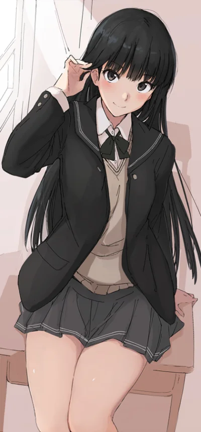 l.....f - #randomanimeshit #amagami #amagamiss #tsukasaayatsuji #schoolgirl #anime #p...