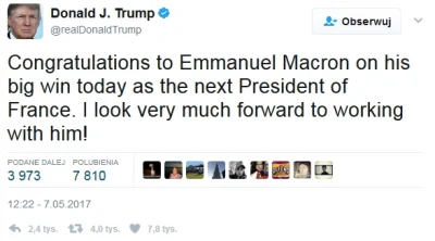 HrabiaTruposz - Jak myślicie, Trump sam napisał tego tweeta czy ktoś zrobił to za nie...