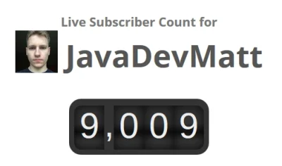 JavaDevMatt - Udało się dobić do 9k subów na #youtube. :) Yaaay.

#javadevmatt #mat...