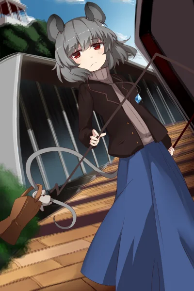 LlamaRzr - #randomanimeshit #touhou #nazrin #kemonomimi #nezumimi #blushedface #redey...