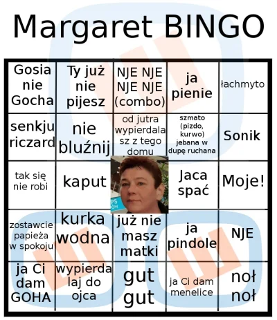 losowosc - Daję najświeższą, czystą wersję bingo z Gosią
#margaret
#danielmagical #...