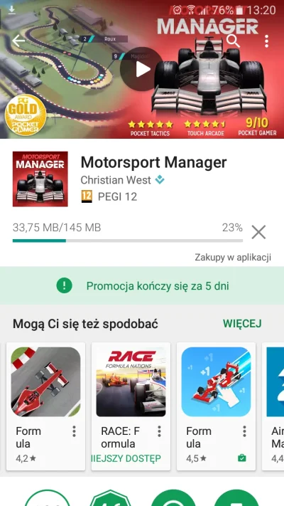 Prophet1111 - Pobierasz Motorsport Manager, a tam w sekcji "mogą Ci się też spodobać"...