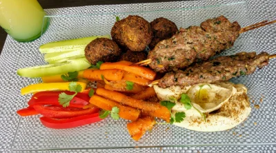 Ice_Glaze - Kofty, hummus, falafelki, glazurowane marchewki + warzywa. #gzw #gotujzwy...