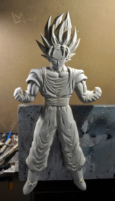 artisan - Po dłuższej przerwie wróciłem do tematyki #dragonball. Postać #goku wyrzeźb...