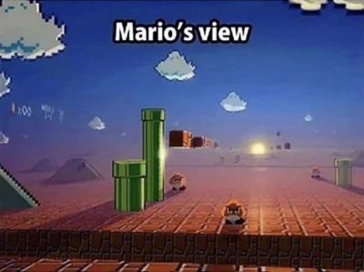 beck1983 - #gry #3d #supermario #kalkazreddita
Widok z perspektywy Mario