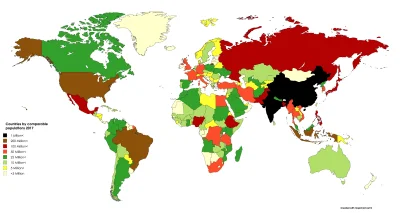 TerapeutyczneMruczenie - #mapy #swiat
Liczba ludności państw świata.