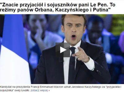 elKoyote - Coraz bardziej podoba mi się ten Macron. :)
@Andrzej-Duda mógłby mu buty ...