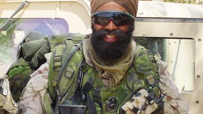 Lumpart - Nowy minister obrony Kanady Lt. Col. Harjit Sajjan podczas misji w Afganist...
