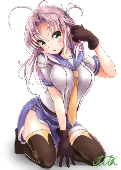 Azur88 - #randomanimeshit #kantaicollection #kinugasa #longhair #pinkhair #greeneyes ...