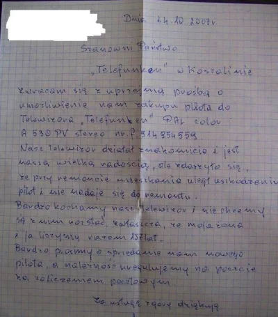 North_pl - @DomWedkarza: Do nas lekko ponad 7 lat temu przyszedł podobny list. pic re...