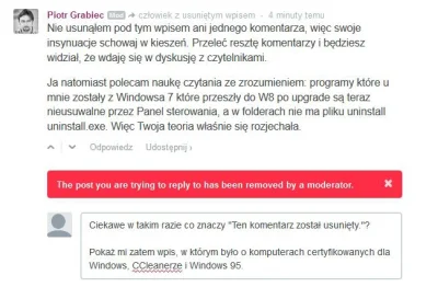 grzebzi - A oto jak pod tym artykułem usuwane są komentarze niewygodne dla jego autor...