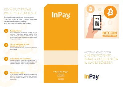 InPay - #bitcoin potrzebujemy feedback'u na temat ulotki promującej płatności w cyfro...