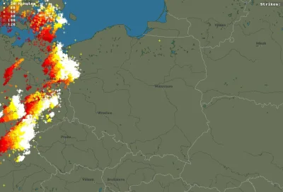 Mleko - Burza idzie. I to konkretna. Jest godzina 1:04 a stan z obrazka jest z 23:01....