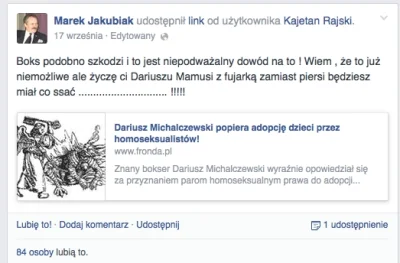 G....._ - > Tylko Jakubiak nie walczy z homopropagandą tylko w chamski sposób odzywa ...