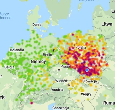 Xtreme2007 - Patrząc na tą mapkę smogu zastanawiam się czym pala w innych krajach że ...