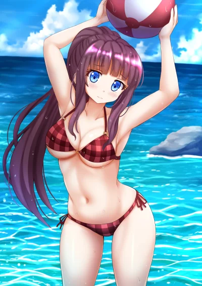 kedzior1916 - #randomanimeshit #newgame #hifumitakimoto #swimsuit