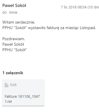 G.....c - rok 2k18, nieudani hakerzy wciąż rozsyłają ludziom spam z fakturami czy inn...