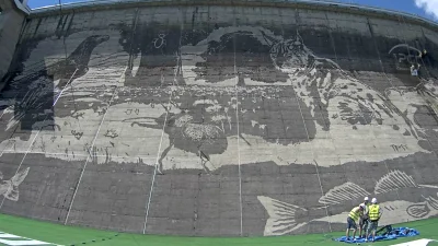 Sarpens - @nasir77: Cudze chwalicie - ten sam typ muralu na zaporze w Solinie