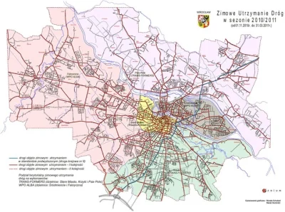 jaracja - #wroclaw mapa priorytetów w odśnieżaniu miasta... można się zorientować gdz...