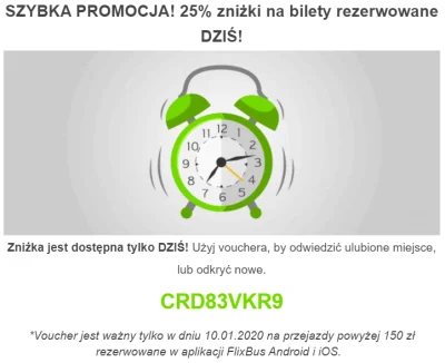 wer0nika - Mam do oddania kod -25% na flixbus :) 


#flixbus #kodyrabatowe #podroz...