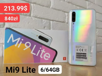 sebekss - Tylko 213.99$ (840zł) za Xiaomi Mi 9 Lite 6/64GB❗
Taki prawie Mi9t bez wys...