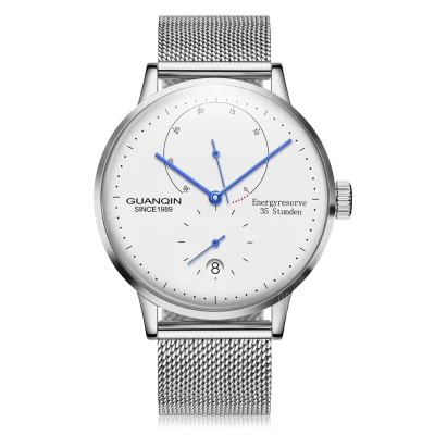 n_____S - GUANQIN Men Mechanical Watch Silver White (Gearbest) 
Cena: $36.95 (139,76...