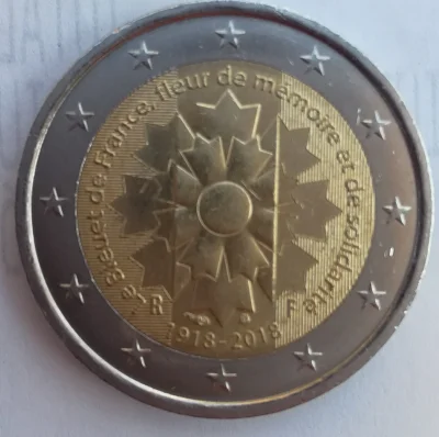 okolicznosciowy - Wpadła mi tym razem francuska moneta okolicznościowa wydana w setną...