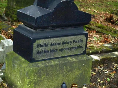 lukmal - Piękny przykład napisu nagrobnego z początku XX wieku na cmentarzu w #rudasl...