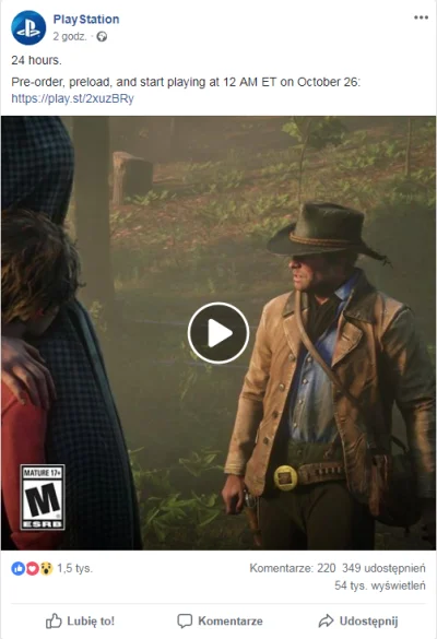 louis_matters - Wg fb PlayStation w #rdr2 będzie można grać od 12 w nocy czasu wschod...