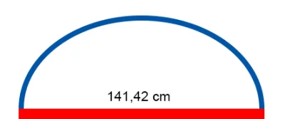 jaszuu - Jaka będzie długość półokręgu jeżeli cięciwa ma 141,42cm? ( ͡° ͜ʖ ͡°) 

#m...