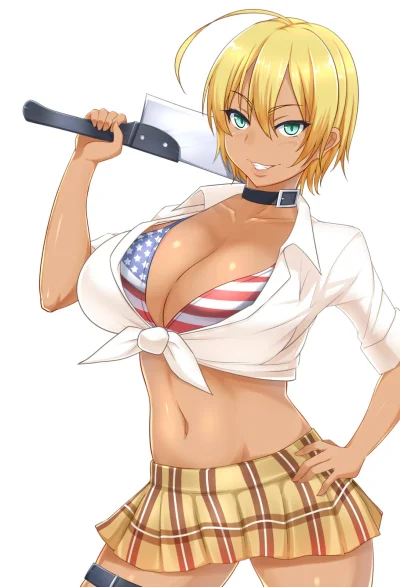 Azur88 - #randomanimeshit #shokugekinosouma #mitoikumi #shorthair #blonde #greeneyes