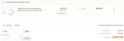 alilovepl - Xiaomi AirDots TWS za $43,99

Z kuponem zniżkowym 50XMBT możemy kupić s...