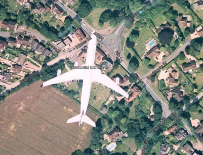 krysc4d - Samolot Kanadyjskich linii lotniczych w locie uchwycony przez Google Maps. ...