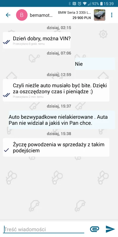 KiiK6 - Szukam sobie #bmw E92, patrzę E90 w dość atrakcyjnej cenie, to zapytam o vin....